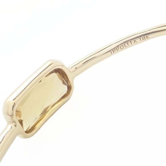 Ippolita 18k Yellow Gold Rock Candy 5 Smoky Topaz Bangle Bracelet - Picture 3 of 4